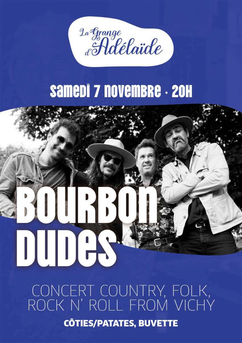 Concert country, folk, rock n' roll from Vichy avec Bourbon Dudes